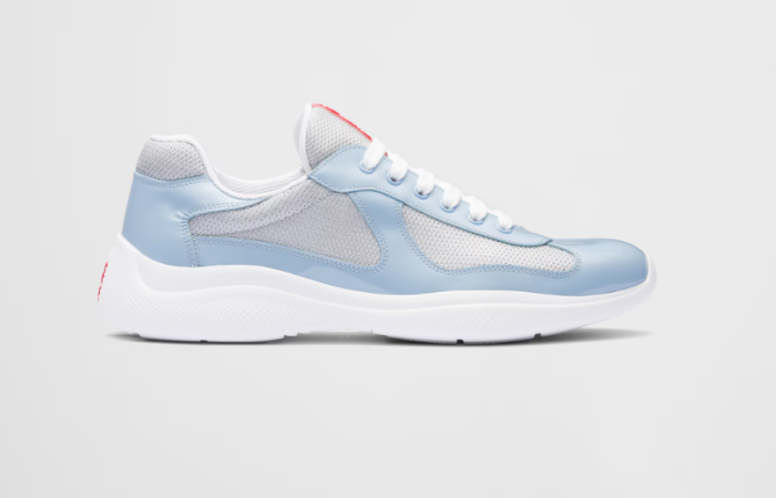 Patent leather and technical fabric Prada America’s Cup sneakers