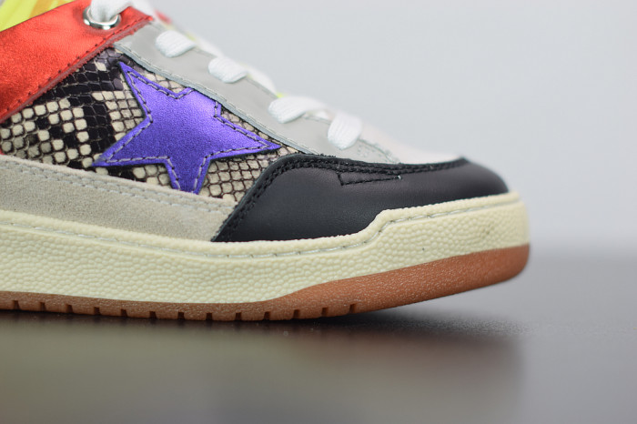 GGD Women’s fuchsia and leopard-print Yeah sneakers